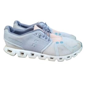 On Running Cloud 5 Push Athletic Running Tennis Sneaker Glacier White Women 11
